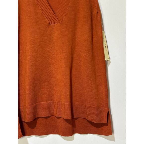 Cyrus Women's Size XS Knit Sweater Vest Firecracker Rust V-Neck New w/ Tags - Picture 5 of 11